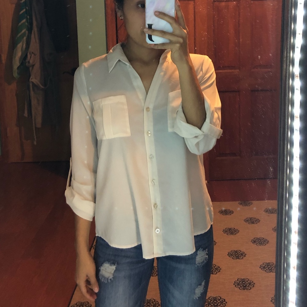 White button down